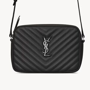 Saint Laurent Lou Camera Bag - Black/Gunmetal Logo